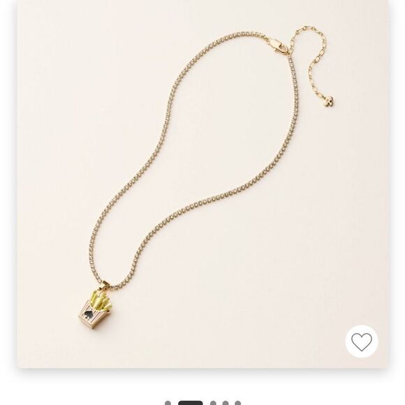 Kate Spade tennis Necklace with French Fry Pendant NWT - Picture 1 of 3